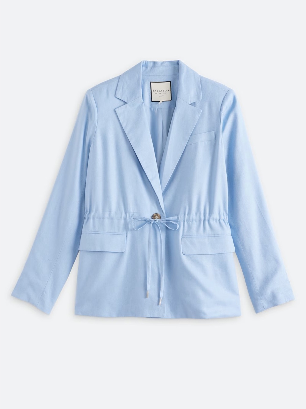 🆕 🩵 BAGATELLE baby blue Drawstring Waist Jacket Blazer